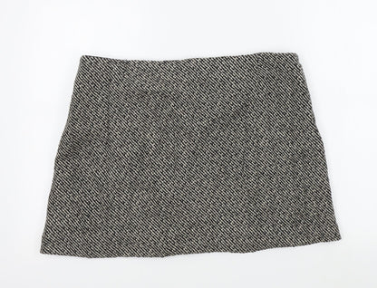 Gap Womens Black Geometric  A-Line Skirt Size 12