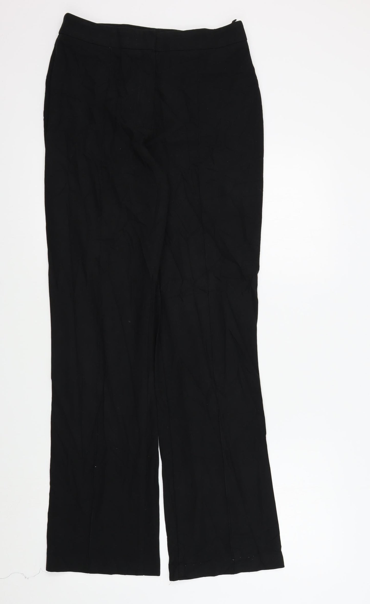 Womens UK Size 12 M&S Regular Fit  Black Trousers