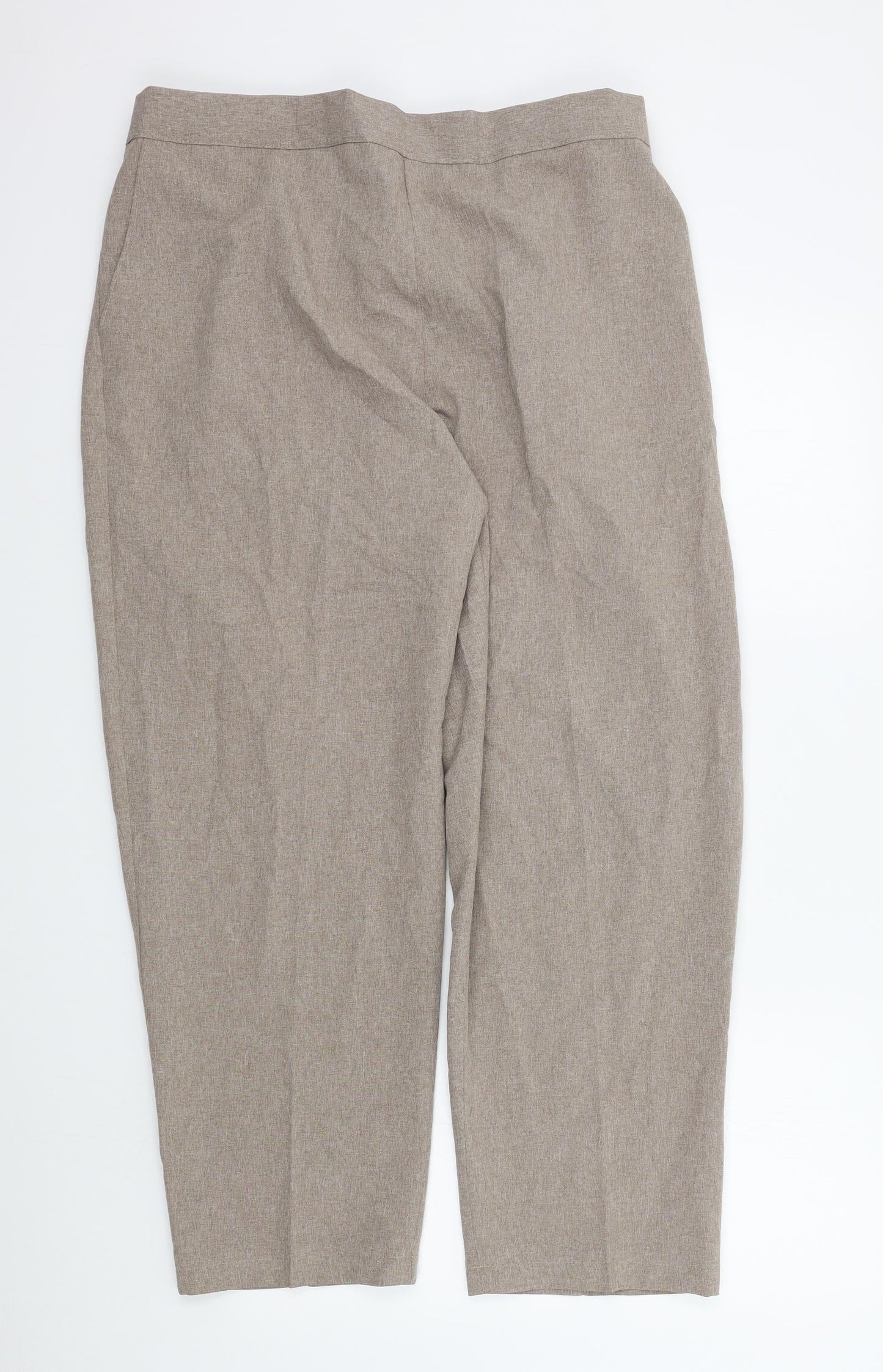 Womens UK Size 24 in Preworn Regular Fit  Brown Trousers