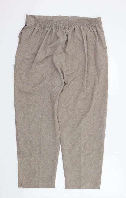 Womens UK Size 24 in Preworn Regular Fit  Brown Trousers