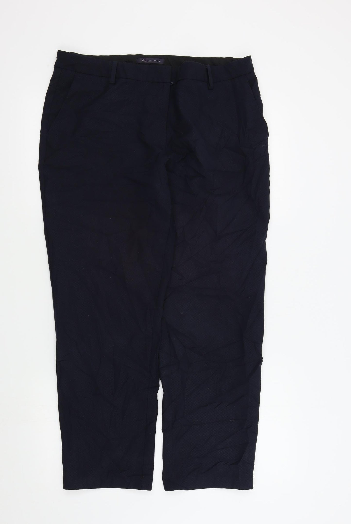 Womens UK Size 16 M&S Regular Fit  Blue Trousers