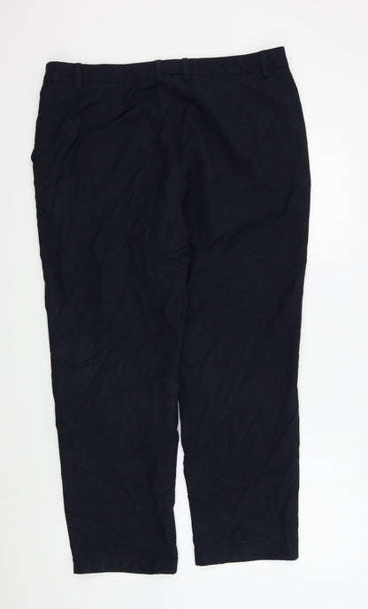 Womens UK Size 16 M&S Regular Fit  Blue Trousers