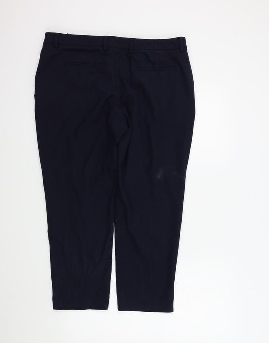 Womens UK Size 16 M&S Regular Fit  Blue Trousers