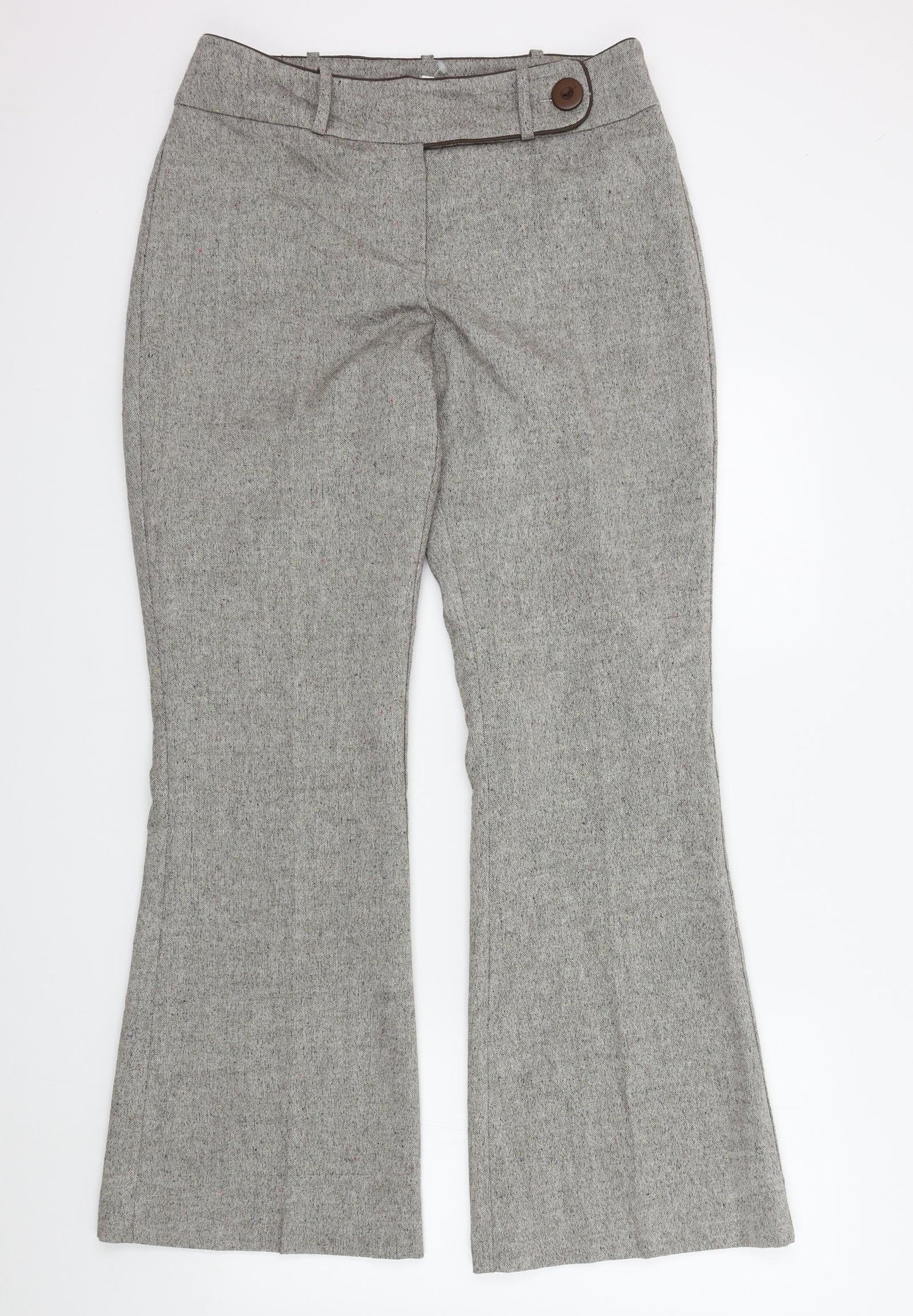 Womens UK Size 14 Littlewoods Regular Fit  Brown Trousers