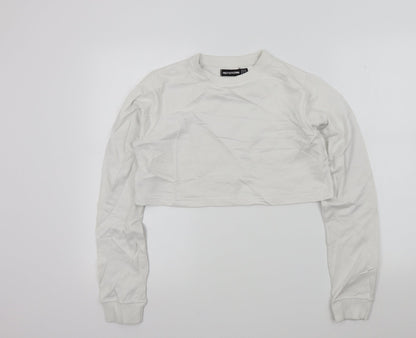 Womens UK Size 10 PRETTYLITTLETHING White Pullover Jumper
