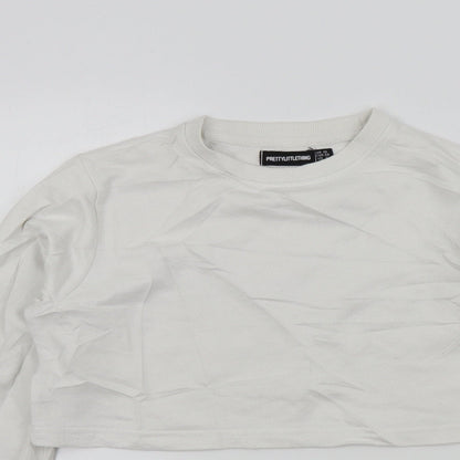 Womens UK Size 10 PRETTYLITTLETHING White Pullover Jumper