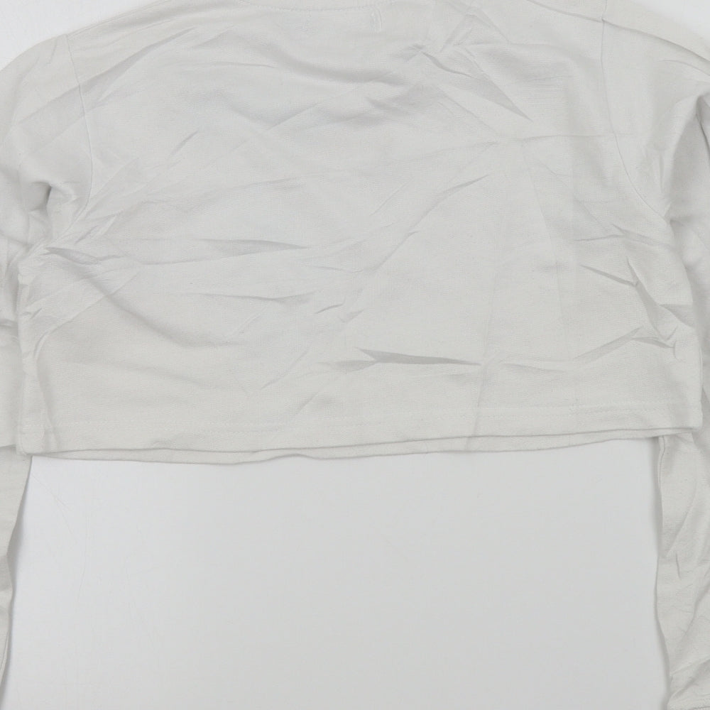 Womens UK Size 10 PRETTYLITTLETHING White Pullover Jumper