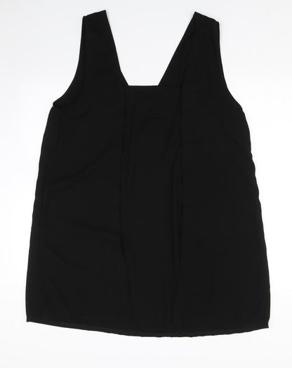 Womens UK Size 12 Missguided Black Basic Tank
