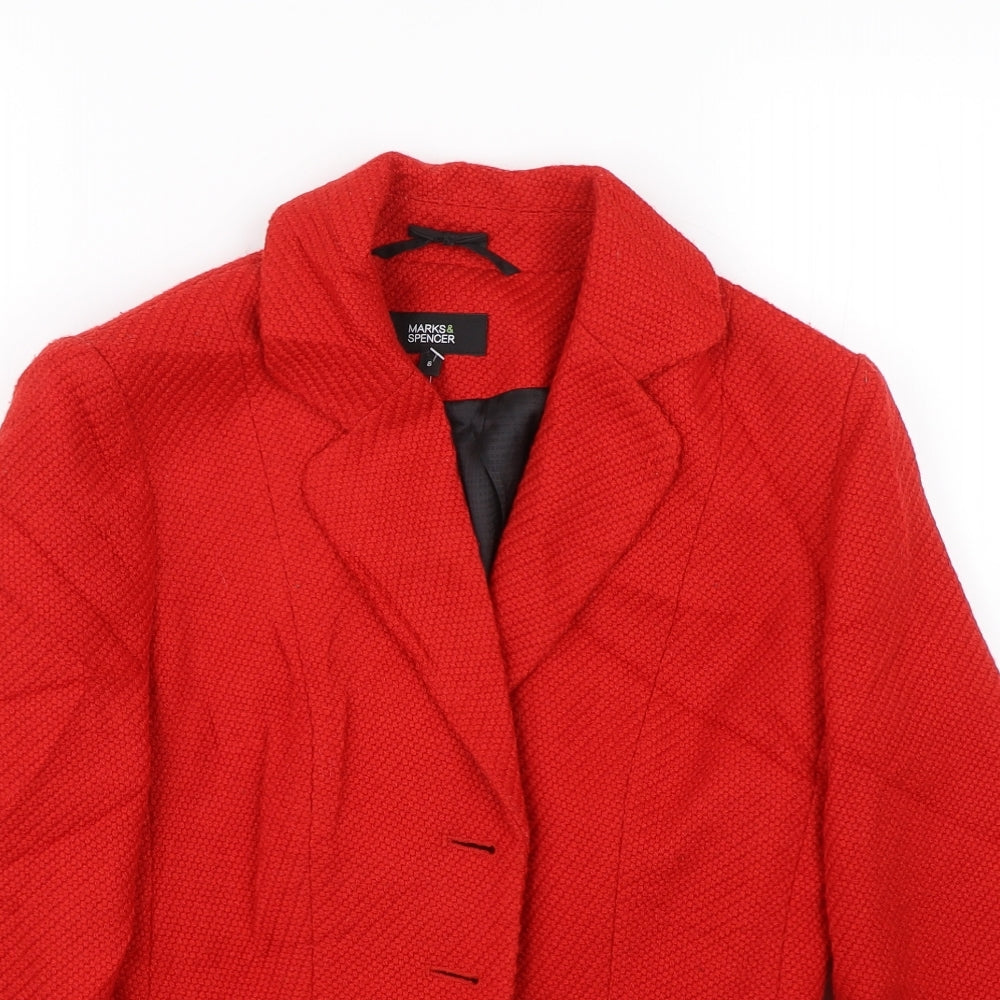 Womens UK Size 8 M&S Red Jacket