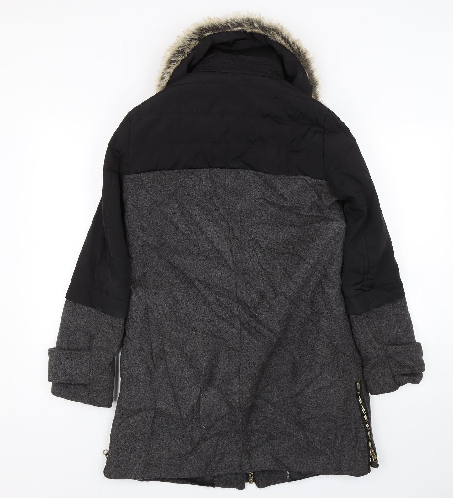 Zara Womens Grey   Overcoat Coat Size S