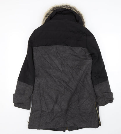 Zara Womens Grey   Overcoat Coat Size S