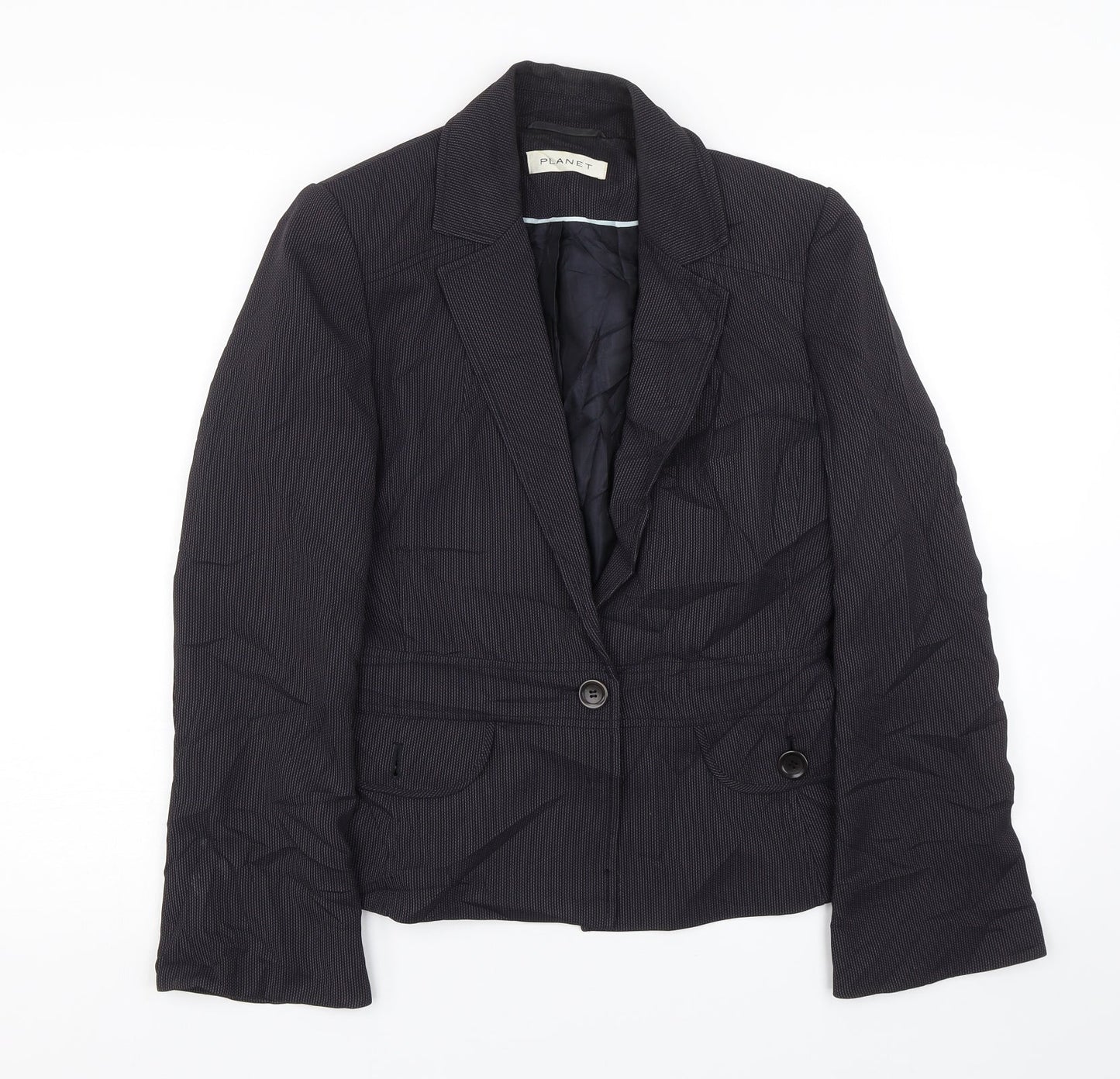 Womens UK Size 10 Planet Regular Black Suit Jacket