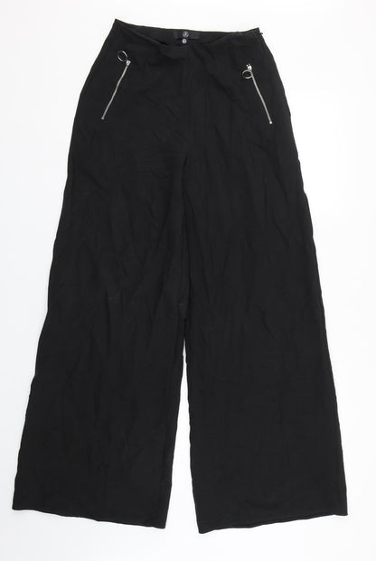 Womens UK Size 8 Missguided Regular Fit  Black Trousers
