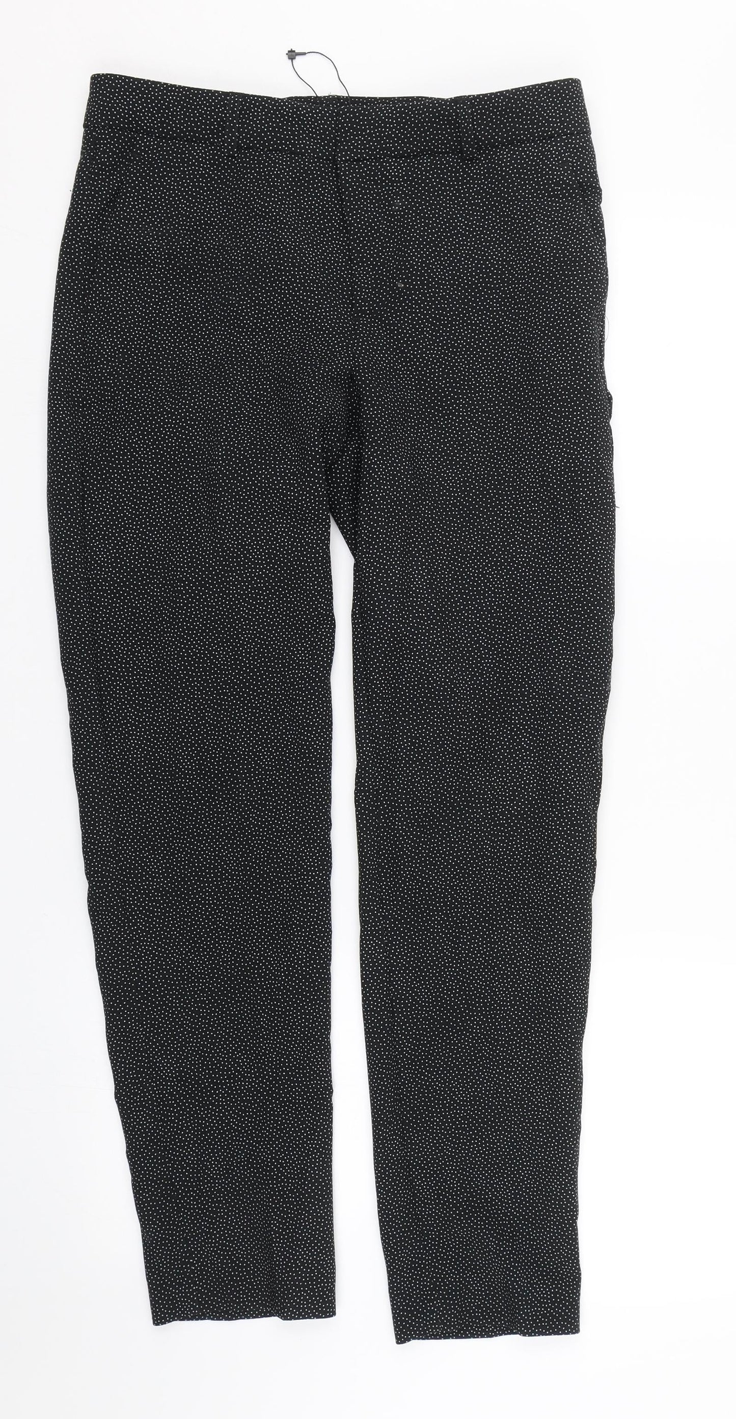 MNG Womens Black Polka Dot  Bloomer Trousers Size 6 L27 in