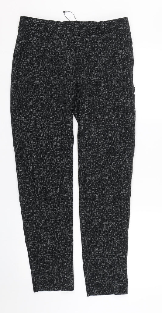 MNG Womens Black Polka Dot  Bloomer Trousers Size 6 L27 in