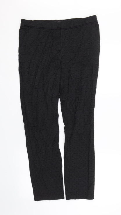 Jobis Womens Black Argyle/Diamond  Trousers  Size 12 L27 in