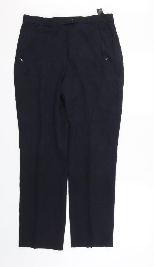 Womens UK Size 12 M&S Regular Fit  Black Trousers