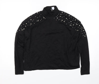 Womens UK Size S H&M Black Pullover Jumper