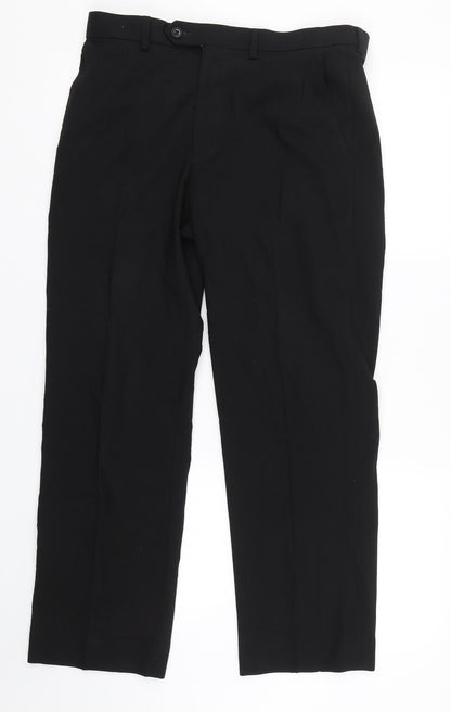 Womens UK Size 32 M&S Regular Fit  Black Trousers