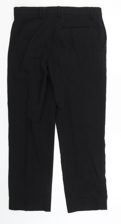 Womens UK Size 32 M&S Regular Fit  Black Trousers