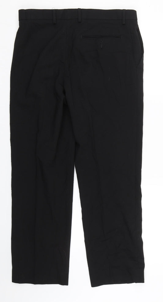Womens UK Size 32 M&S Regular Fit  Black Trousers