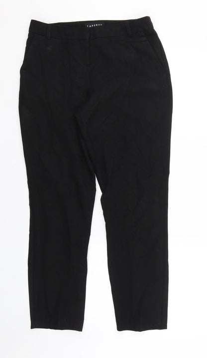 Womens UK Size 8 Peacocks Regular Fit  Black Trousers