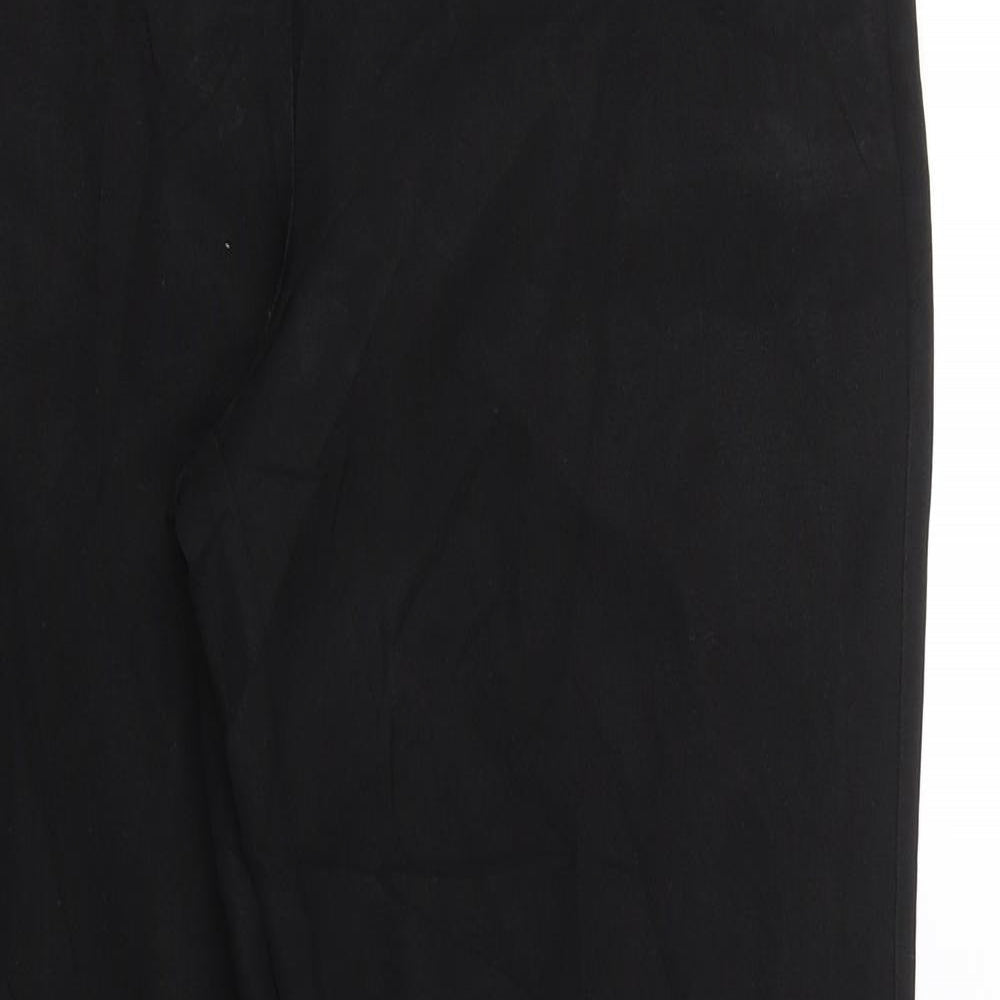 Womens UK Size 8 Peacocks Regular Fit  Black Trousers