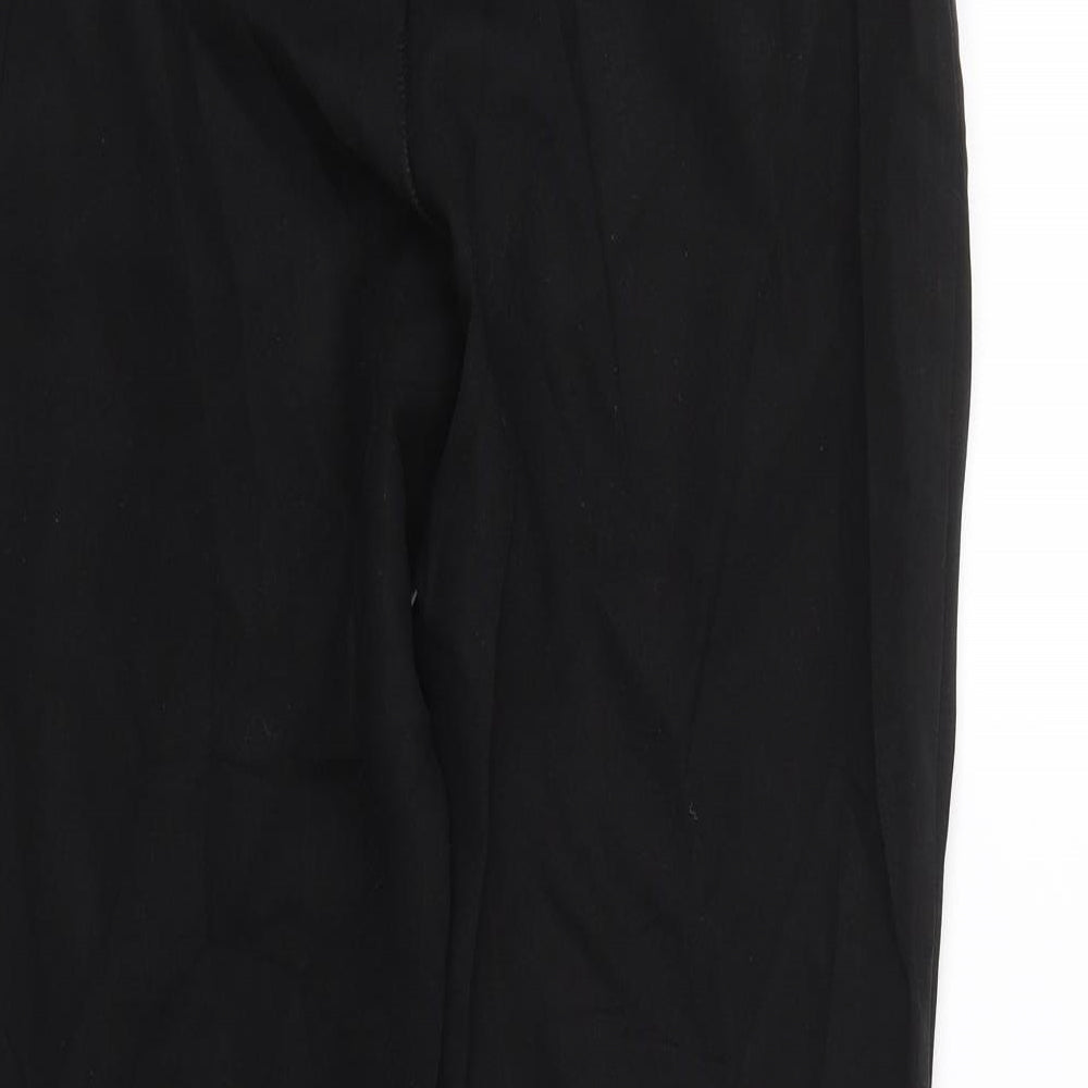 Womens UK Size 8 Peacocks Regular Fit  Black Trousers