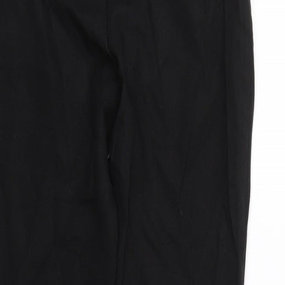 Womens UK Size 8 Peacocks Regular Fit  Black Trousers
