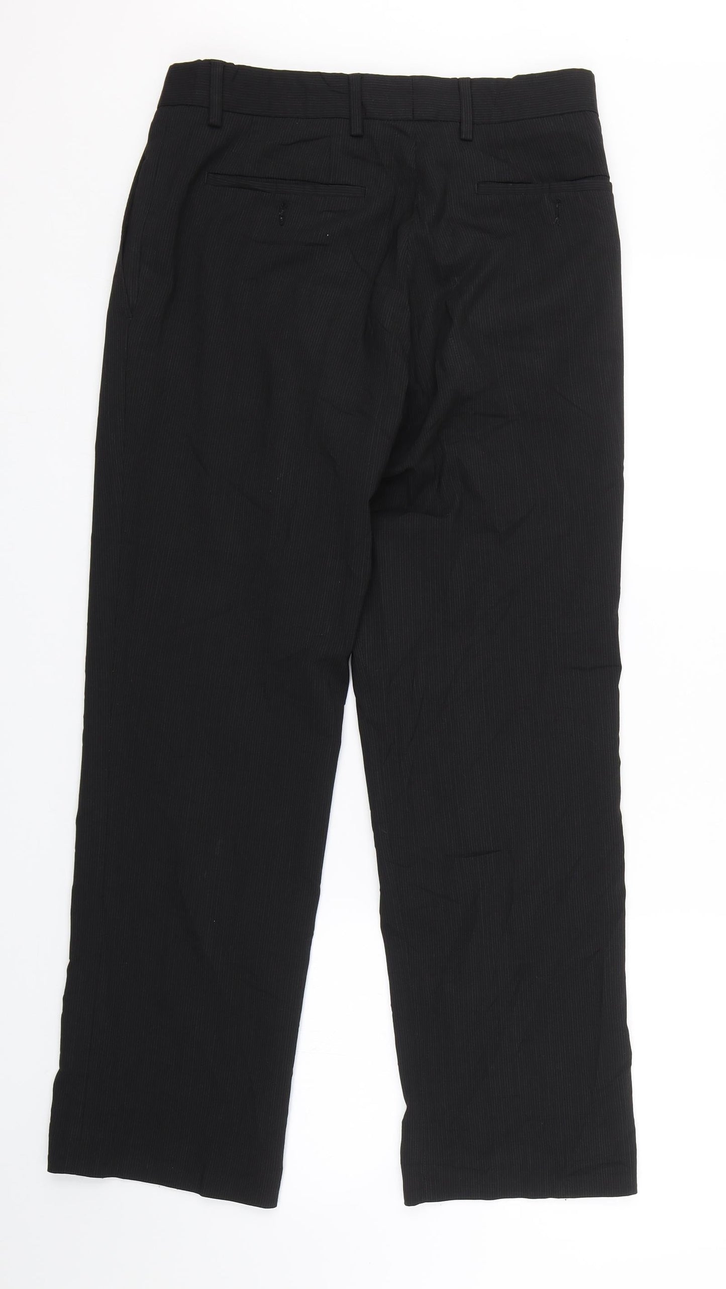 Womens UK Size 8 Preworn Regular Fit  Black Trousers