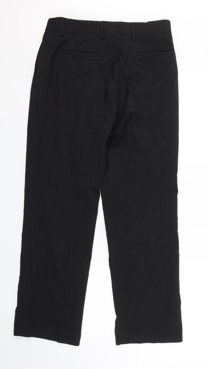 Womens UK Size 8 Preworn Regular Fit  Black Trousers
