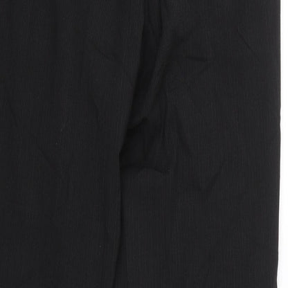 Womens UK Size 8 Preworn Regular Fit  Black Trousers