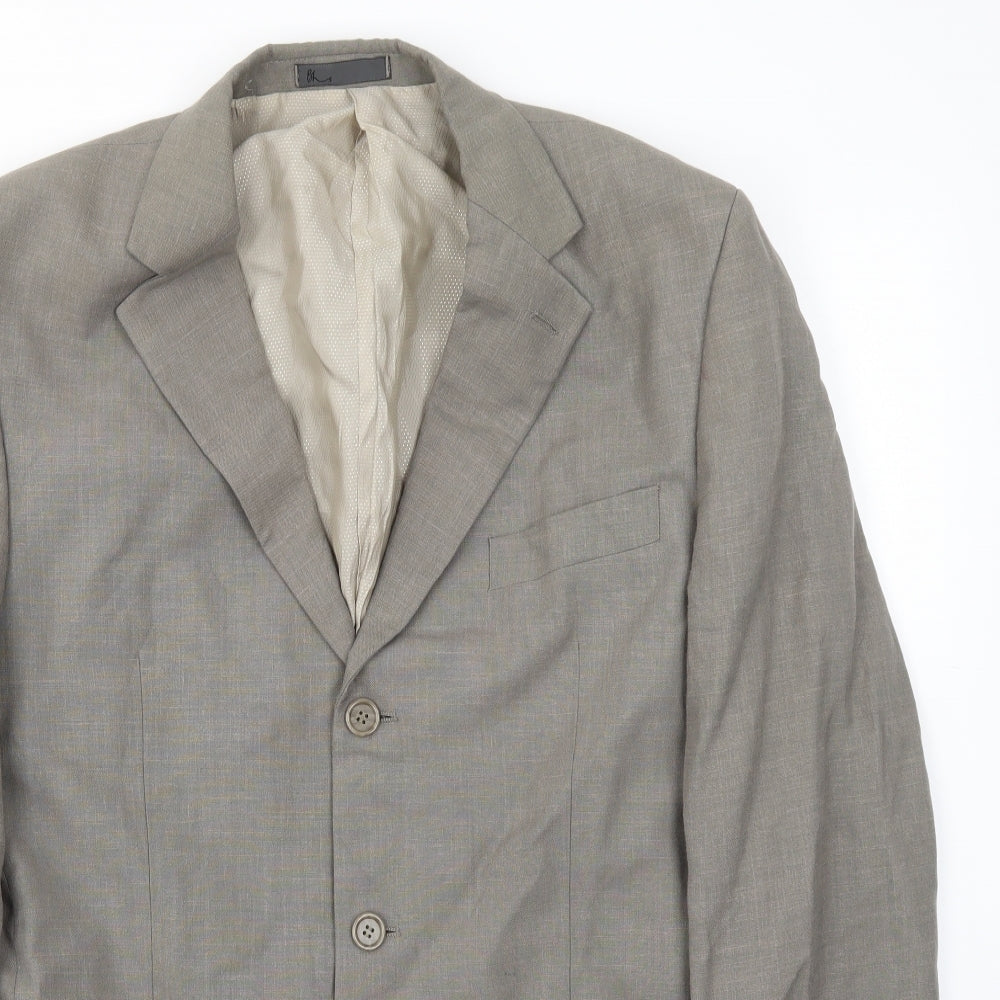 Mens UK Size 40 BHS Regular Grey Suit Jacket