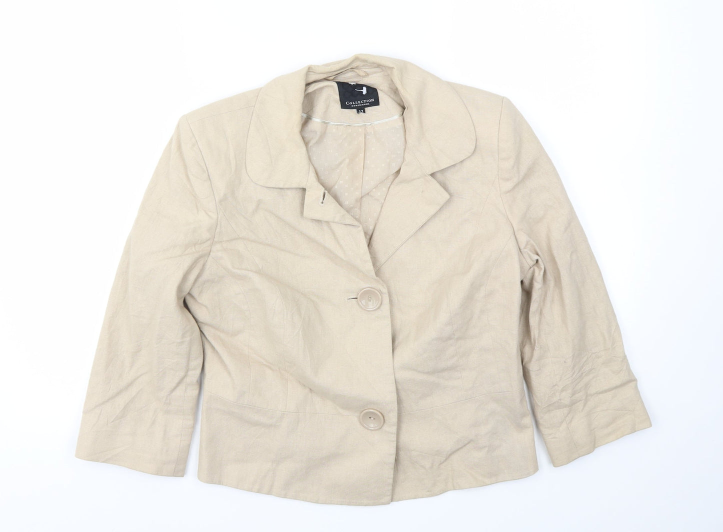 Debenhams Womens Beige   Jacket Blazer Size 12