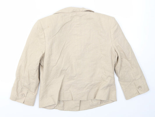 Debenhams Womens Beige   Jacket Blazer Size 12