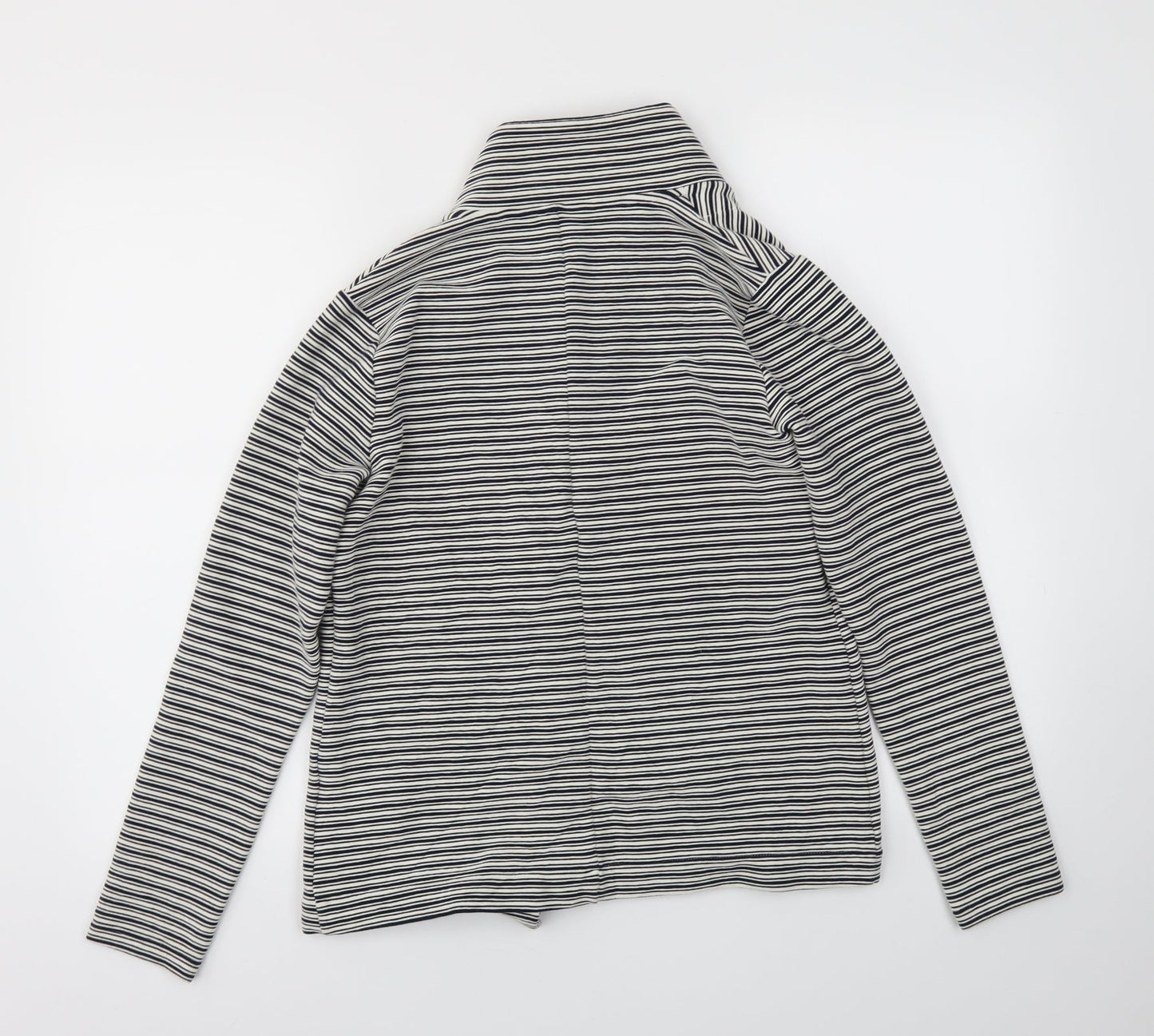 M&S Womens Blue Striped  Jacket Blazer Size 10