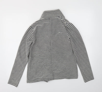 M&S Womens Blue Striped  Jacket Blazer Size 10