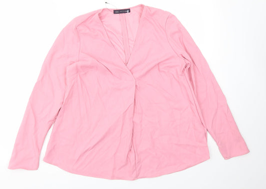M&S Womens Pink   Basic Blouse Size 8
