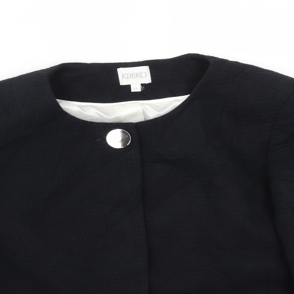 Kaliko Womens Blue   Jacket Blazer Size 16