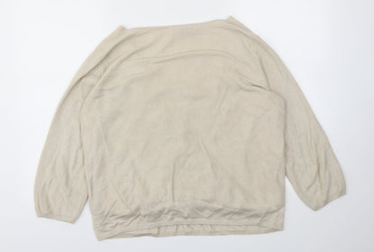 Womens UK Size 18 M&S Beige Pullover Jumper