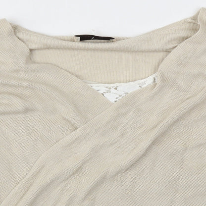 Womens UK Size 18 M&S Beige Pullover Jumper
