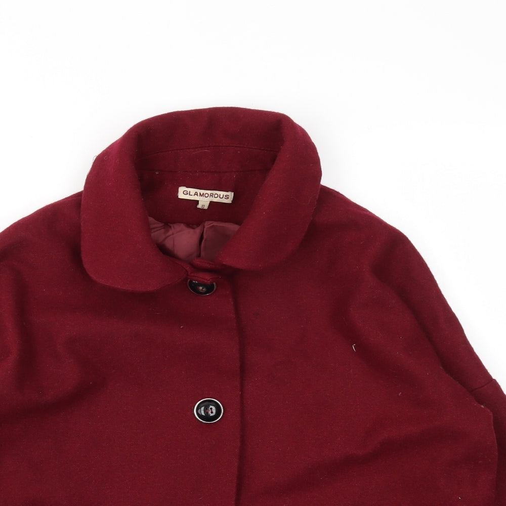 Glamorous Womens Red   Jacket Coat Size 10