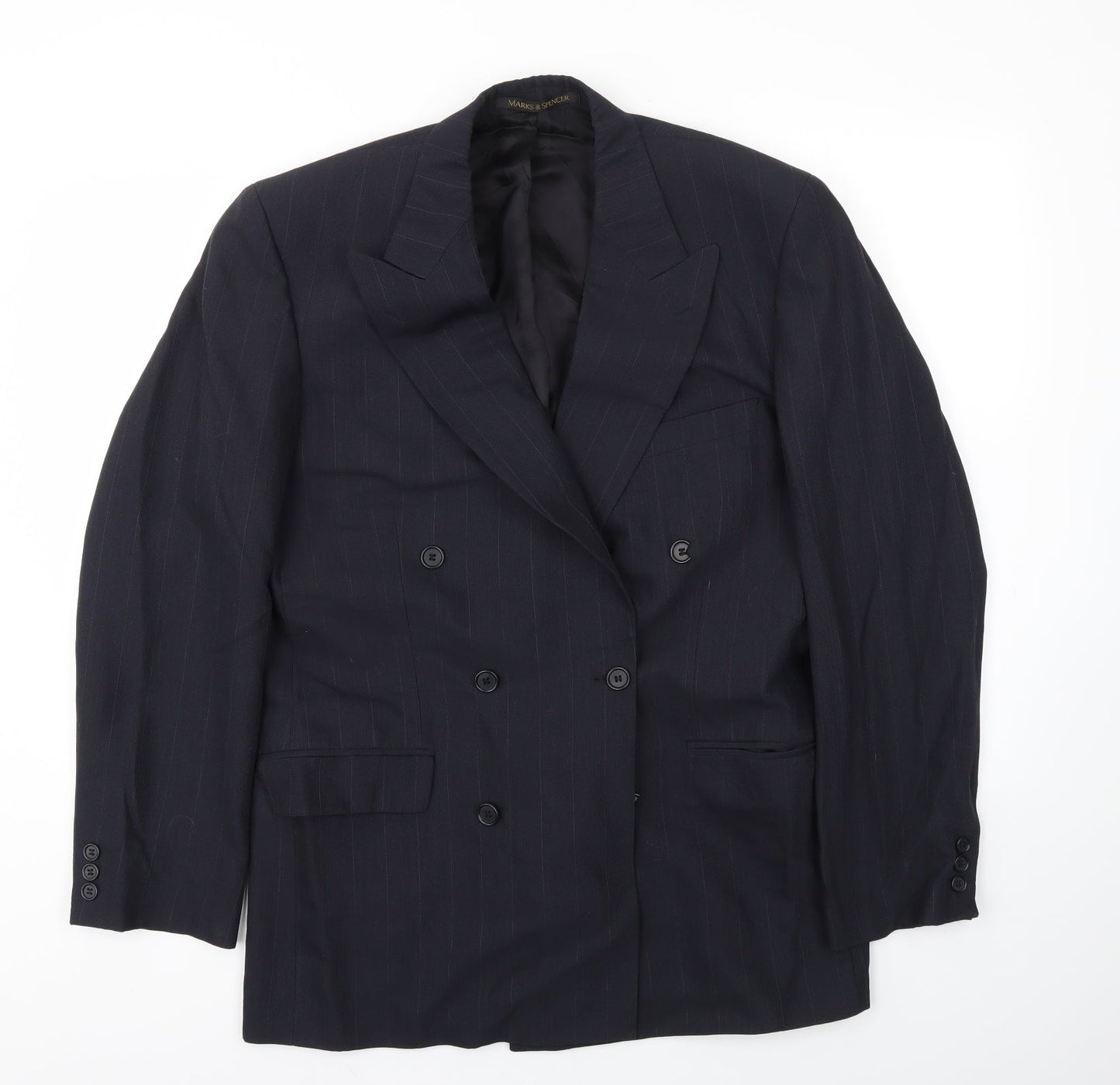 Mens UK Size 38 M&S Regular Blue Suit Jacket