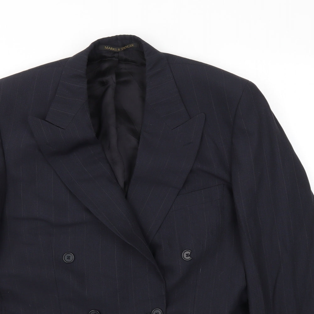 Mens UK Size 38 M&S Regular Blue Suit Jacket