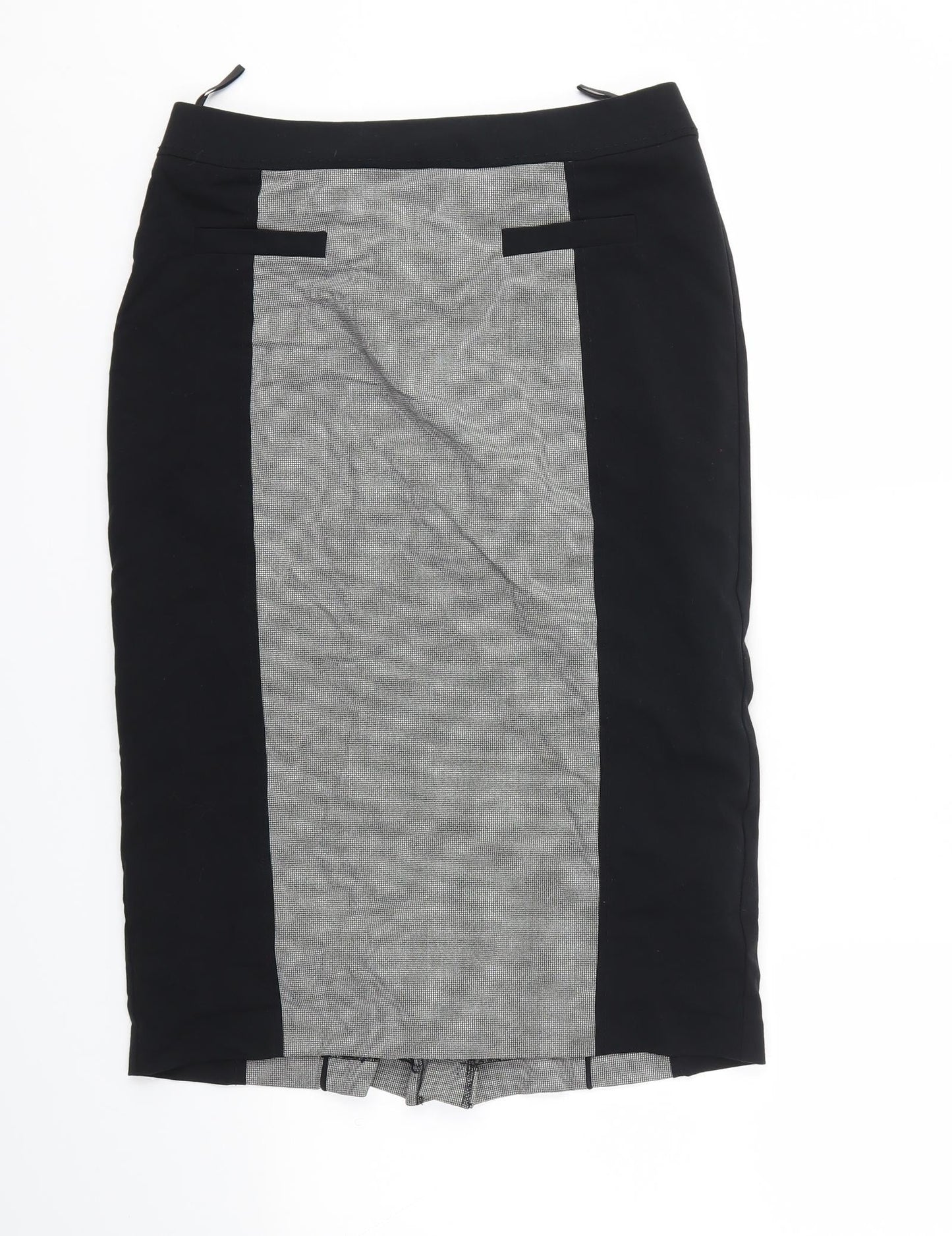 M&S Womens Black   A-Line Skirt Size 10