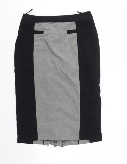 M&S Womens Black   A-Line Skirt Size 10