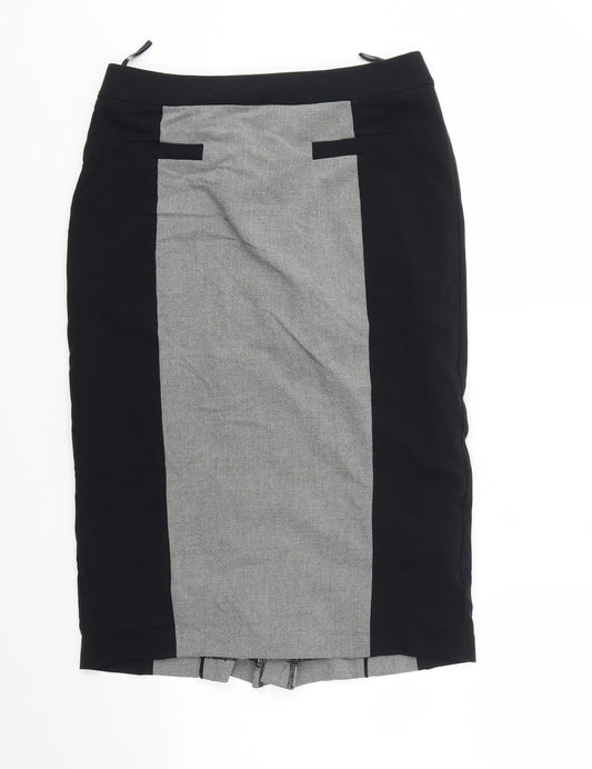 M&S Womens Black   A-Line Skirt Size 10