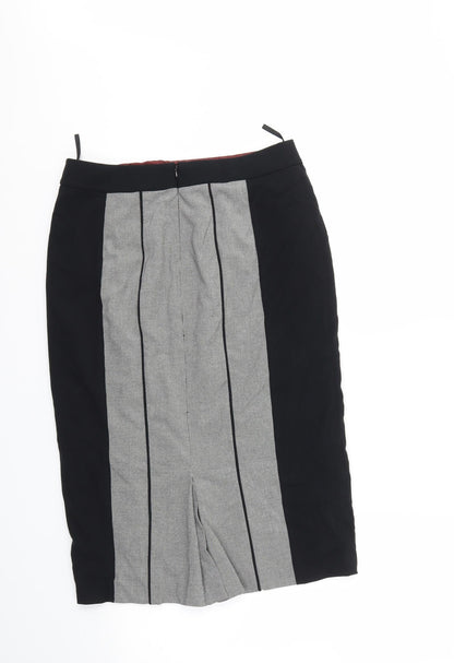 M&S Womens Black   A-Line Skirt Size 10