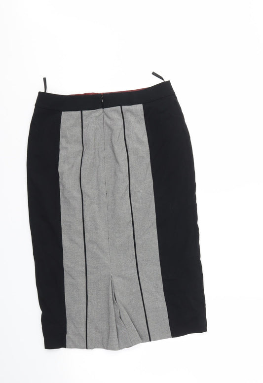 M&S Womens Black   A-Line Skirt Size 10