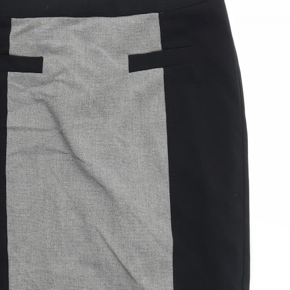 M&S Womens Black   A-Line Skirt Size 10
